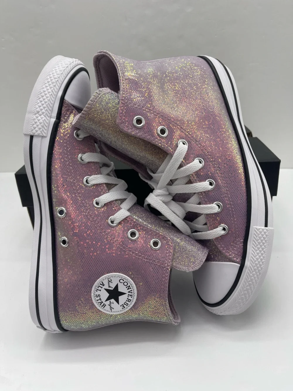 Converse WMNS 8 CTAS Hi Altitude Lilac White Black A14333C High Top Sneakers - Picture 11 of 15